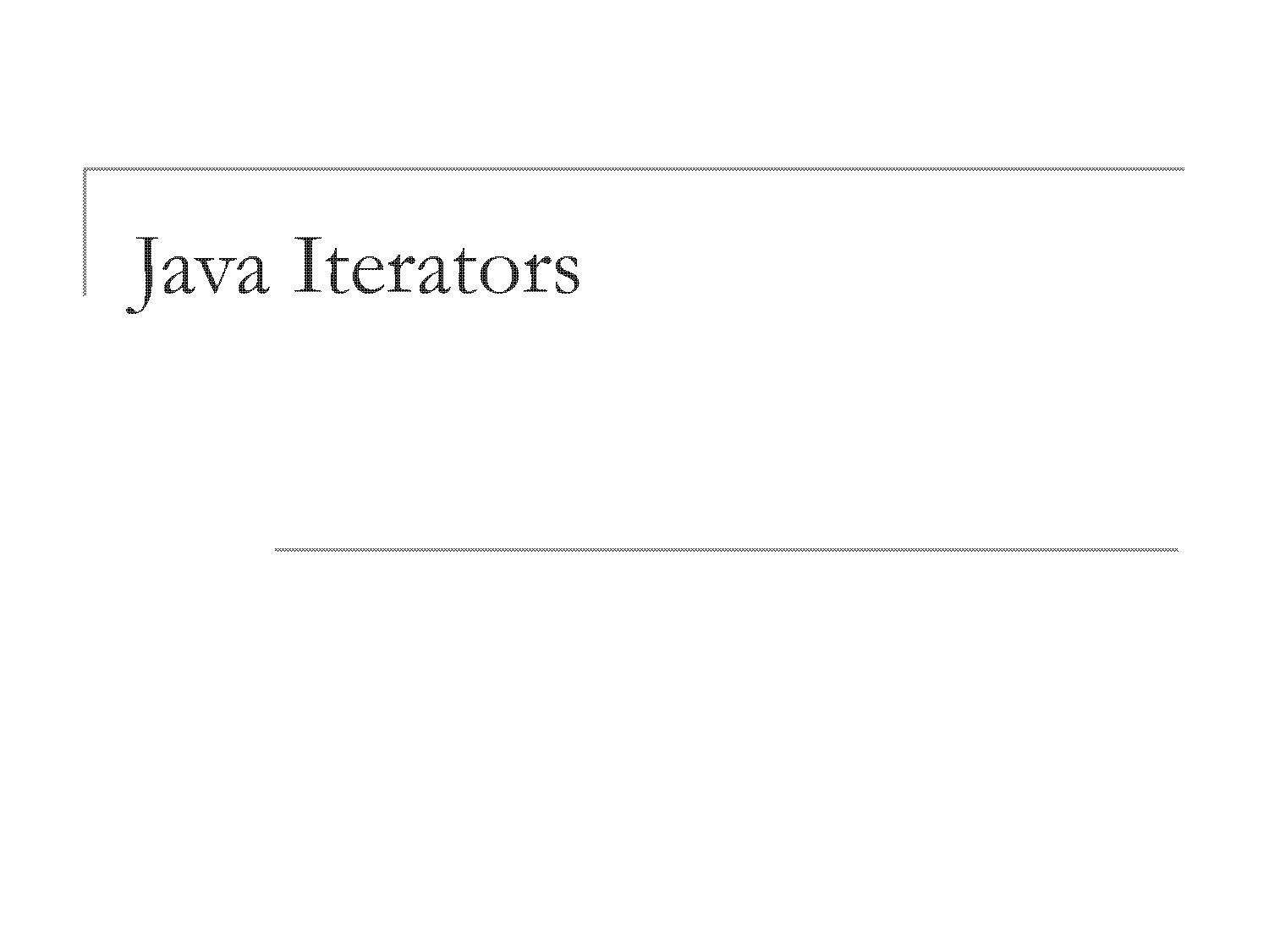 an iterator example java