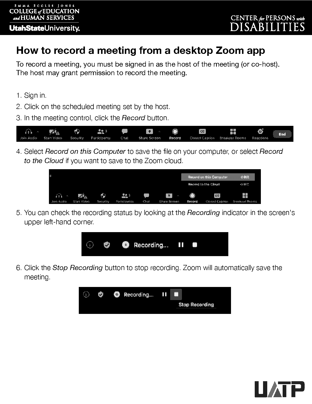 how to record with zoom app