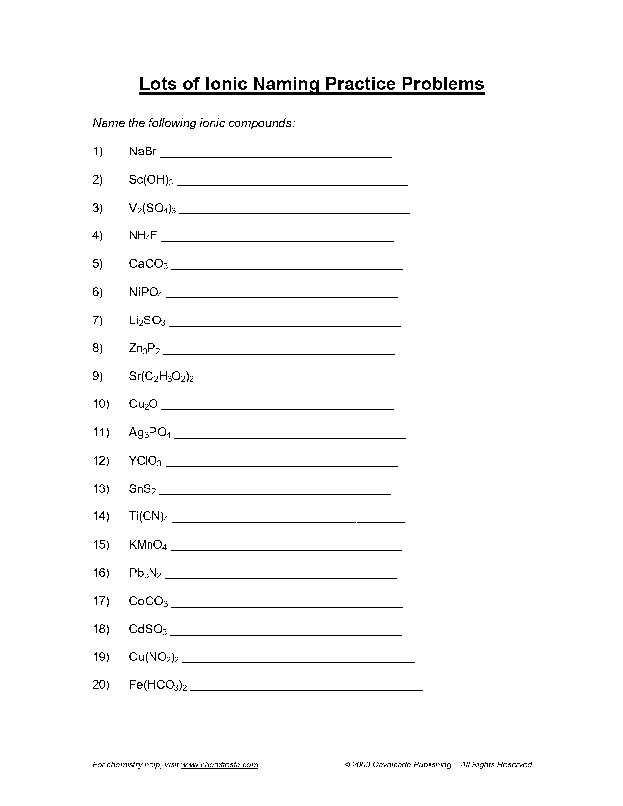 ionic and covalent compound naming and writing formulas worksheet misterguch