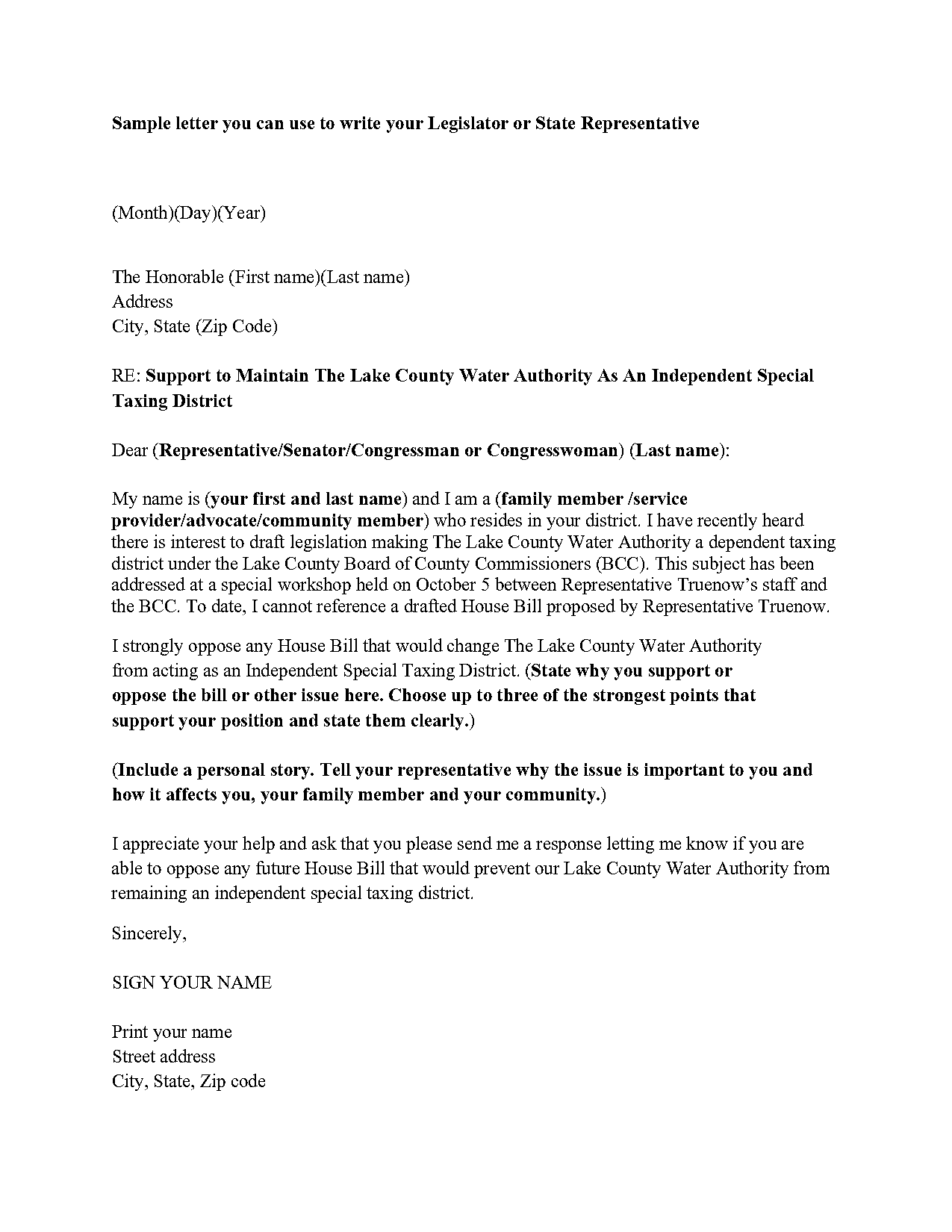 letter of complaint prompts