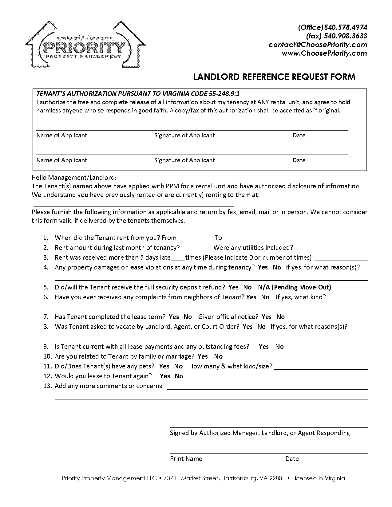 landlord reference consent form