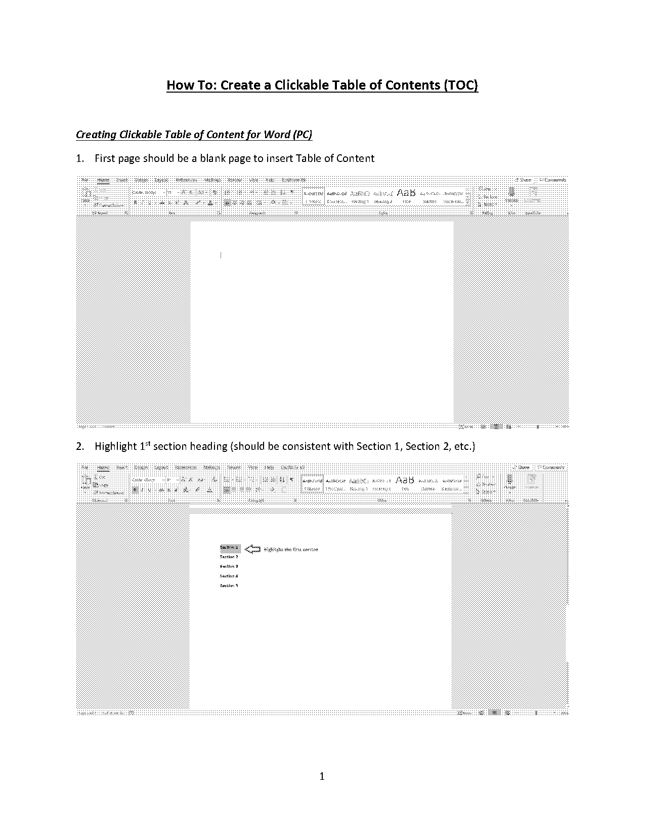 how to hide a heading from table of contents