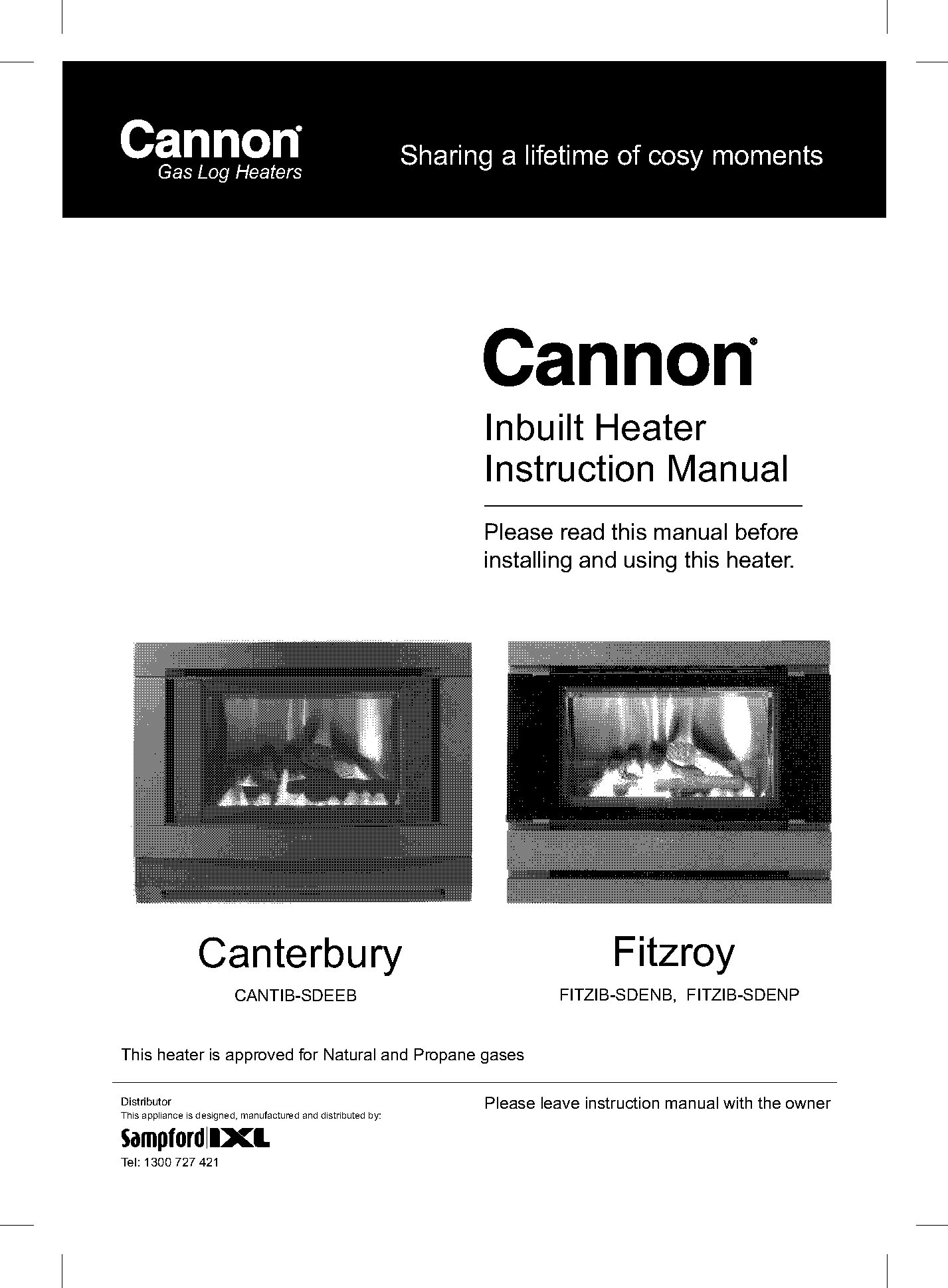 cannon gas fire installation instructions