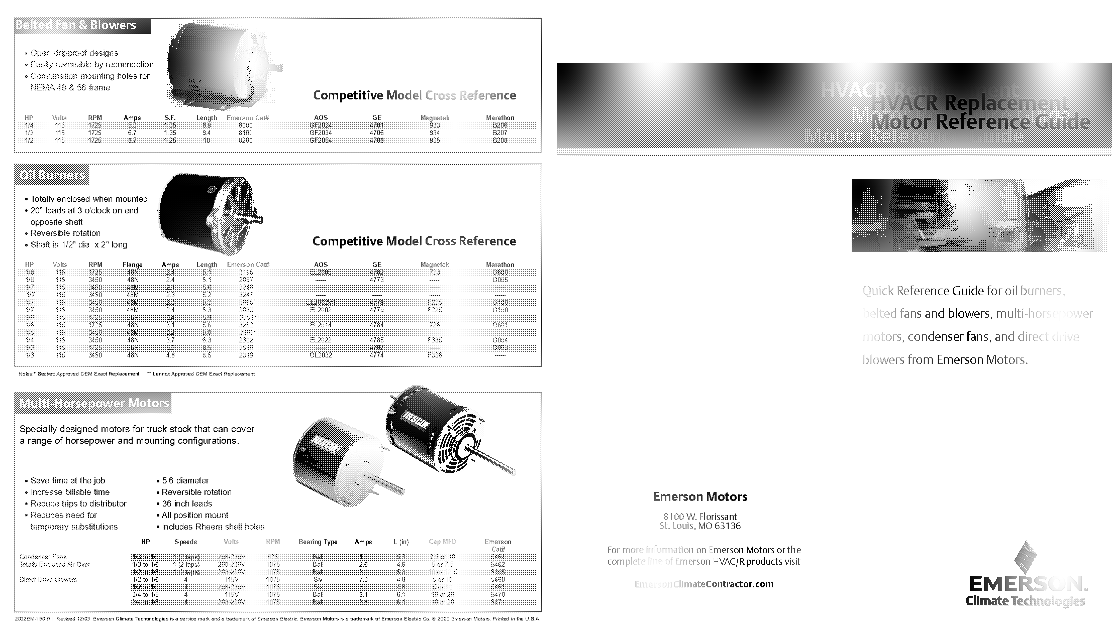 ge electric motor cross reference chart