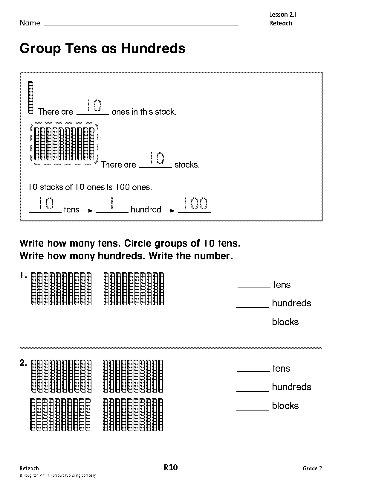 houghton mifflin blank hundreds chart