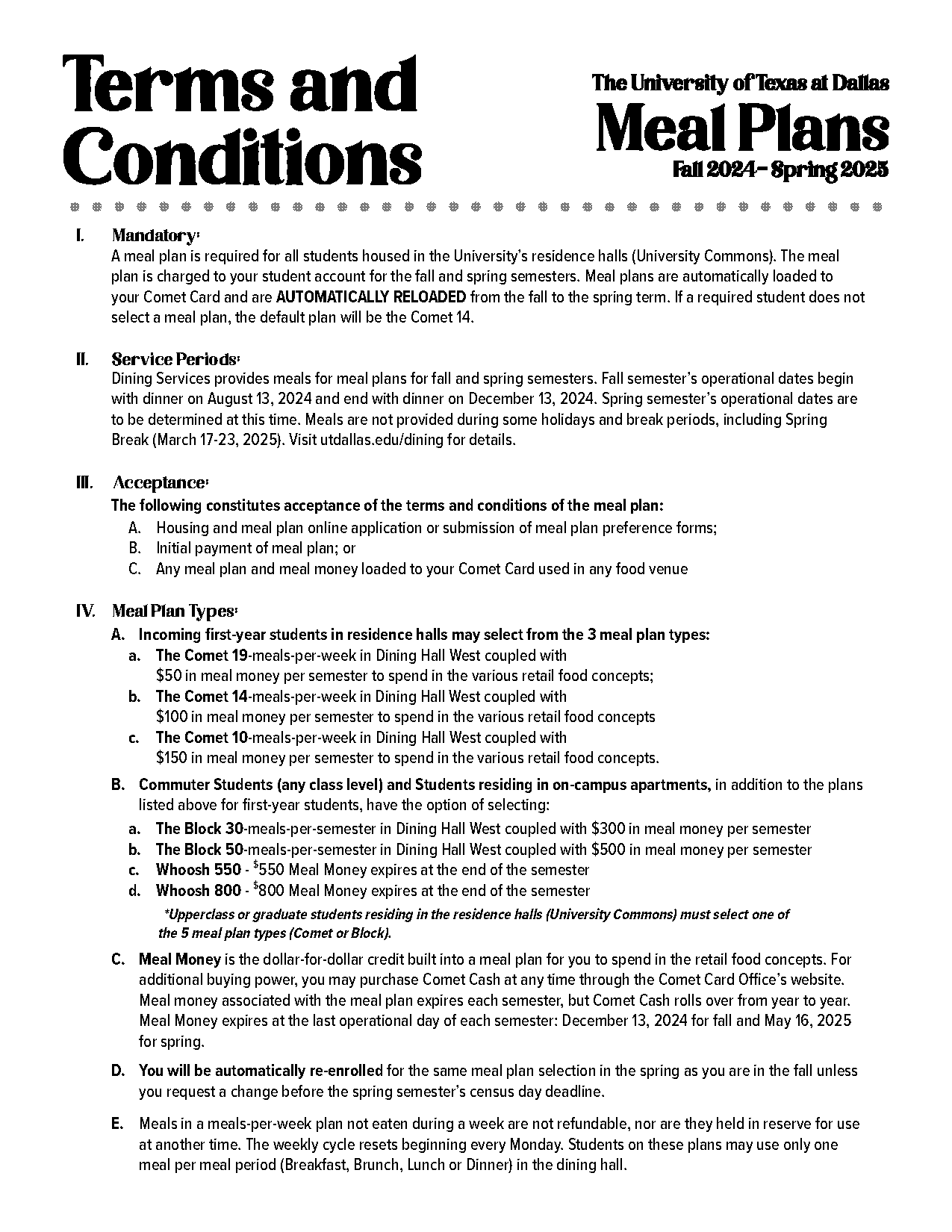 diet plan terms and conditions