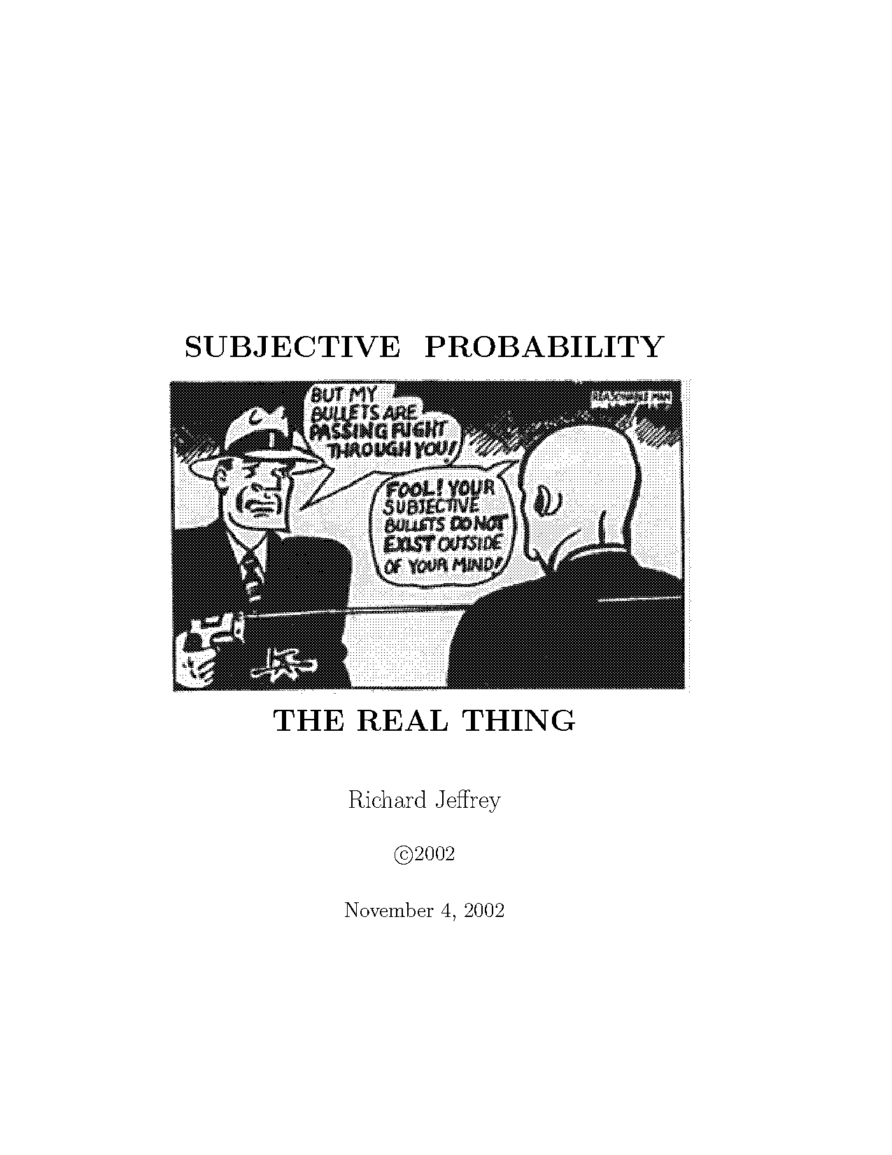 report on probability a book