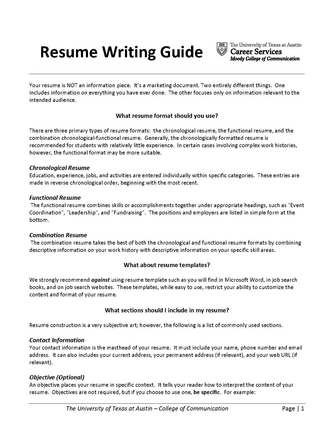 communication skill set for resume