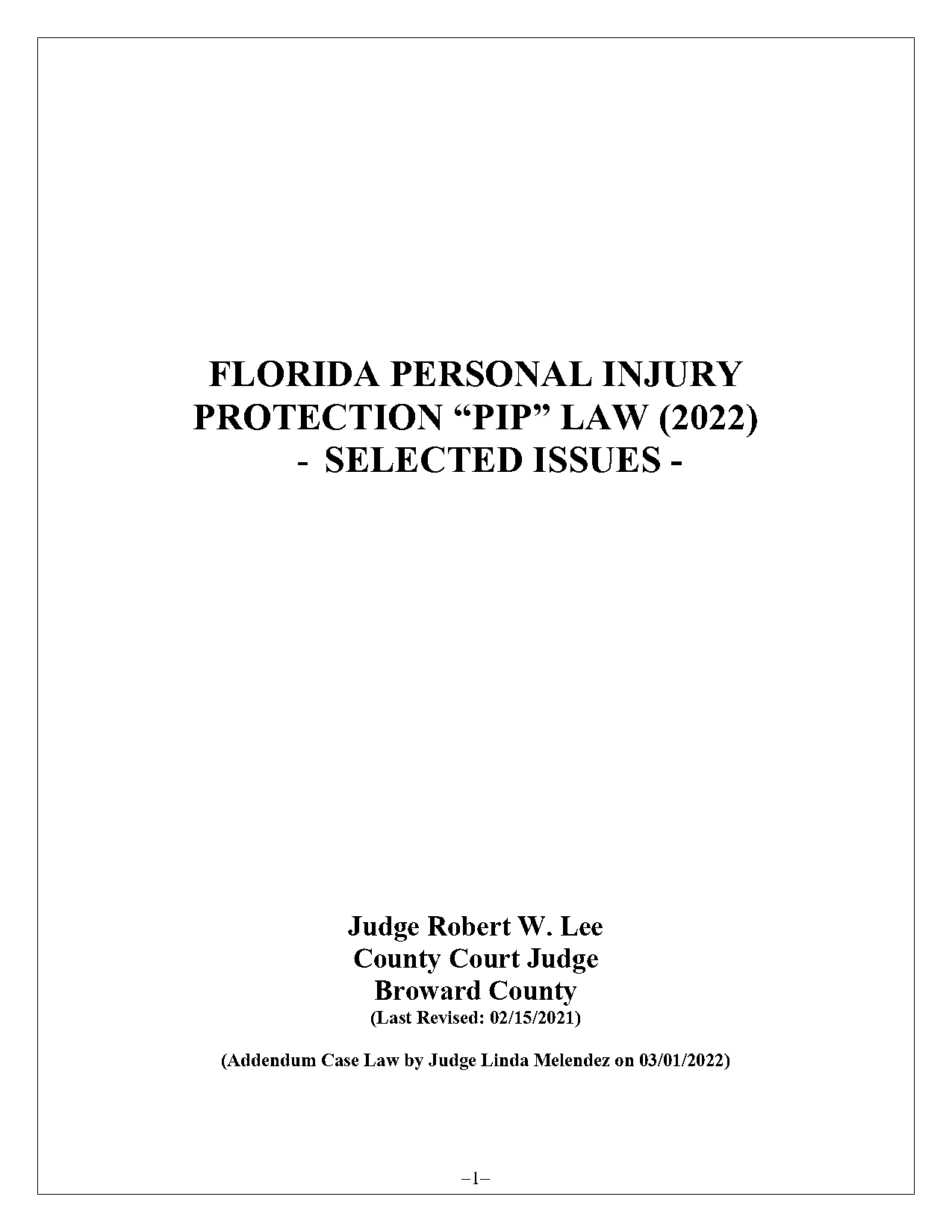 florida auto insurance pip laws