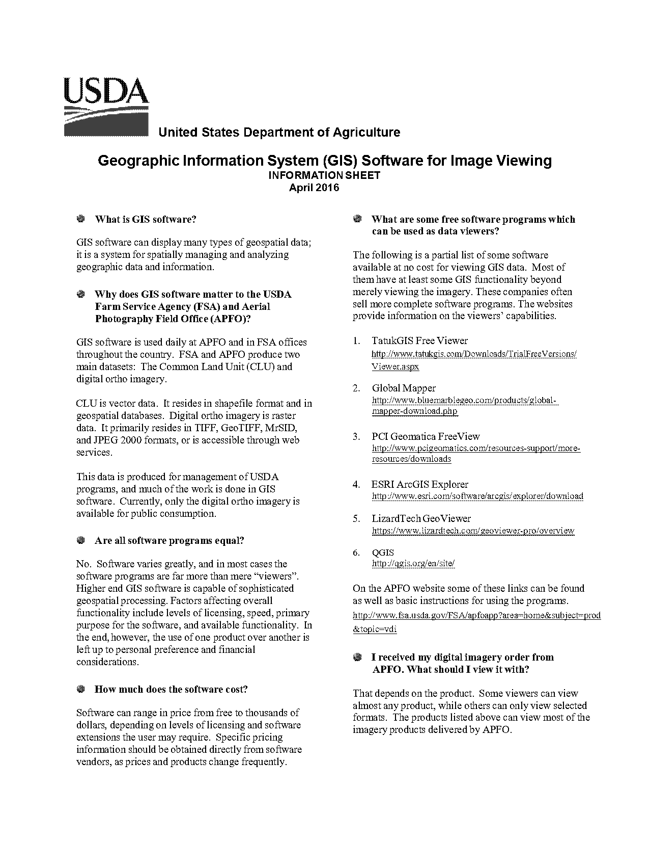 tools used to document info about a gis product