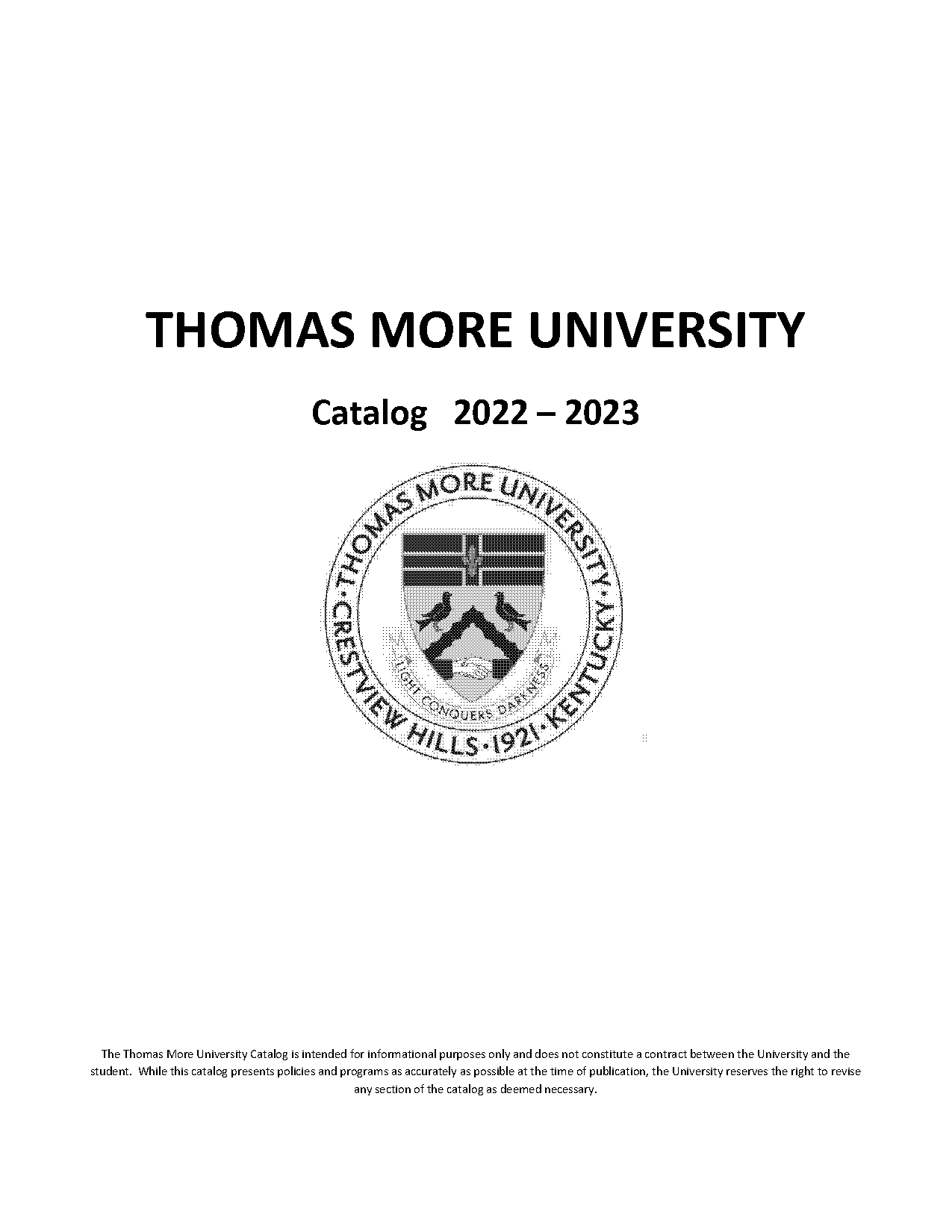 thomas more university gpa requirements