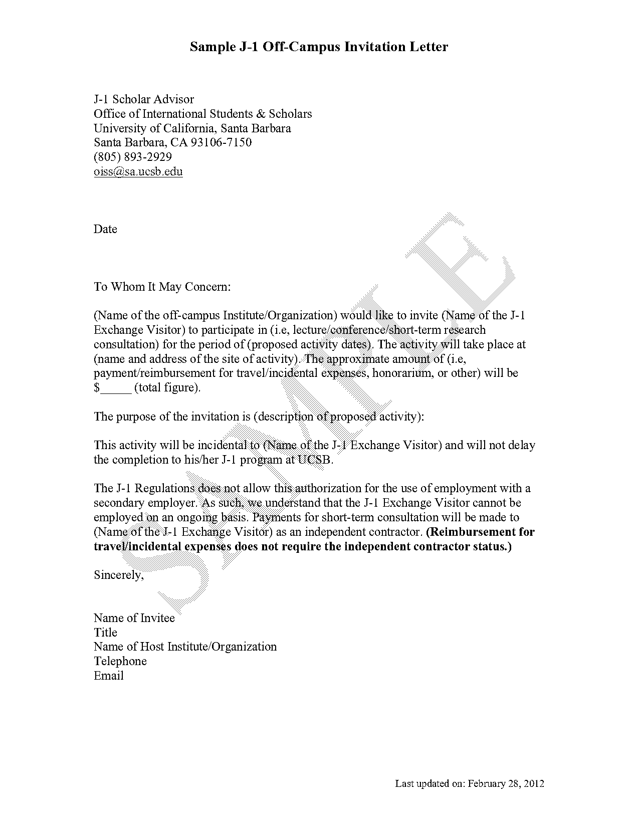 invitation conference letter template