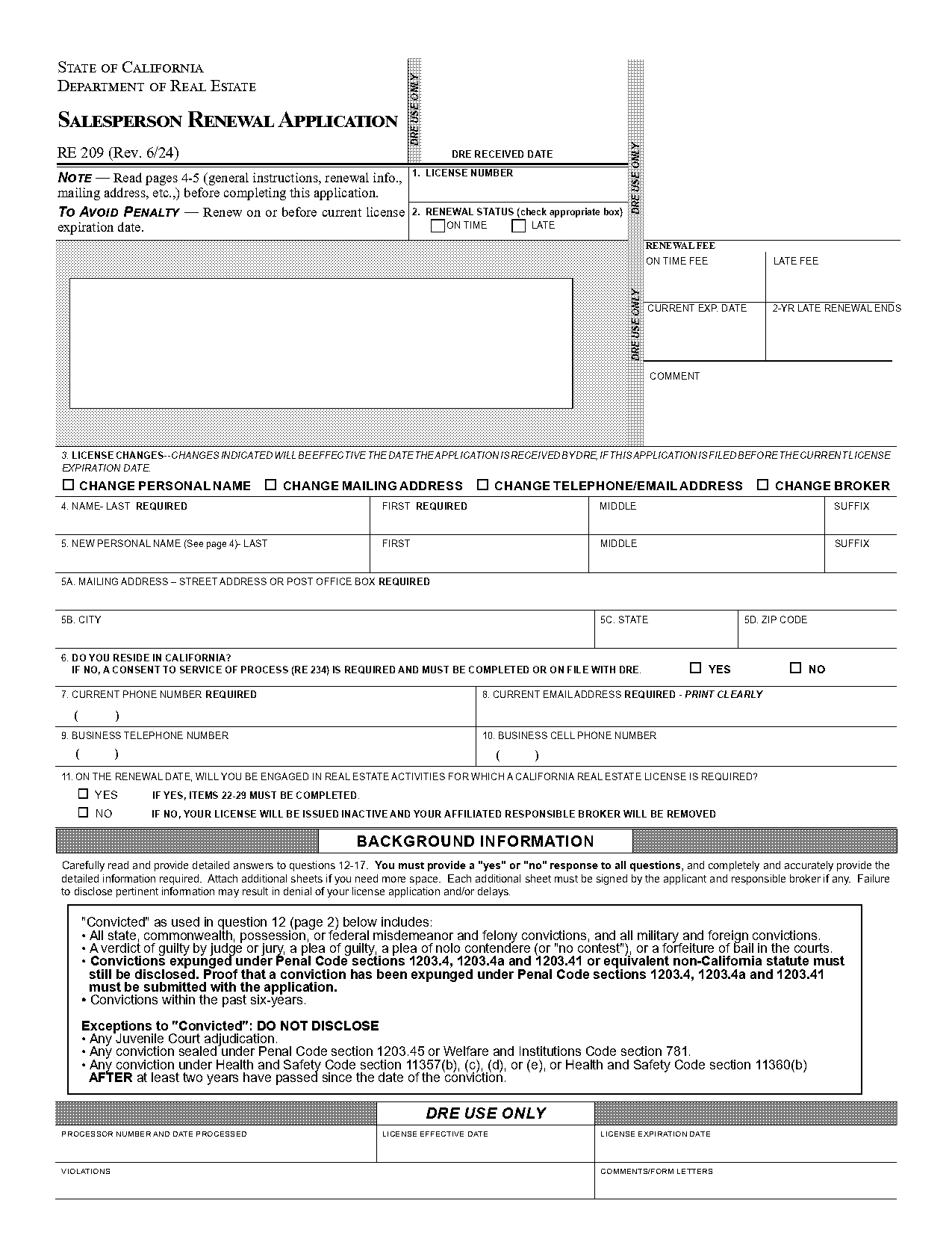 renewal of real estate salesperson license