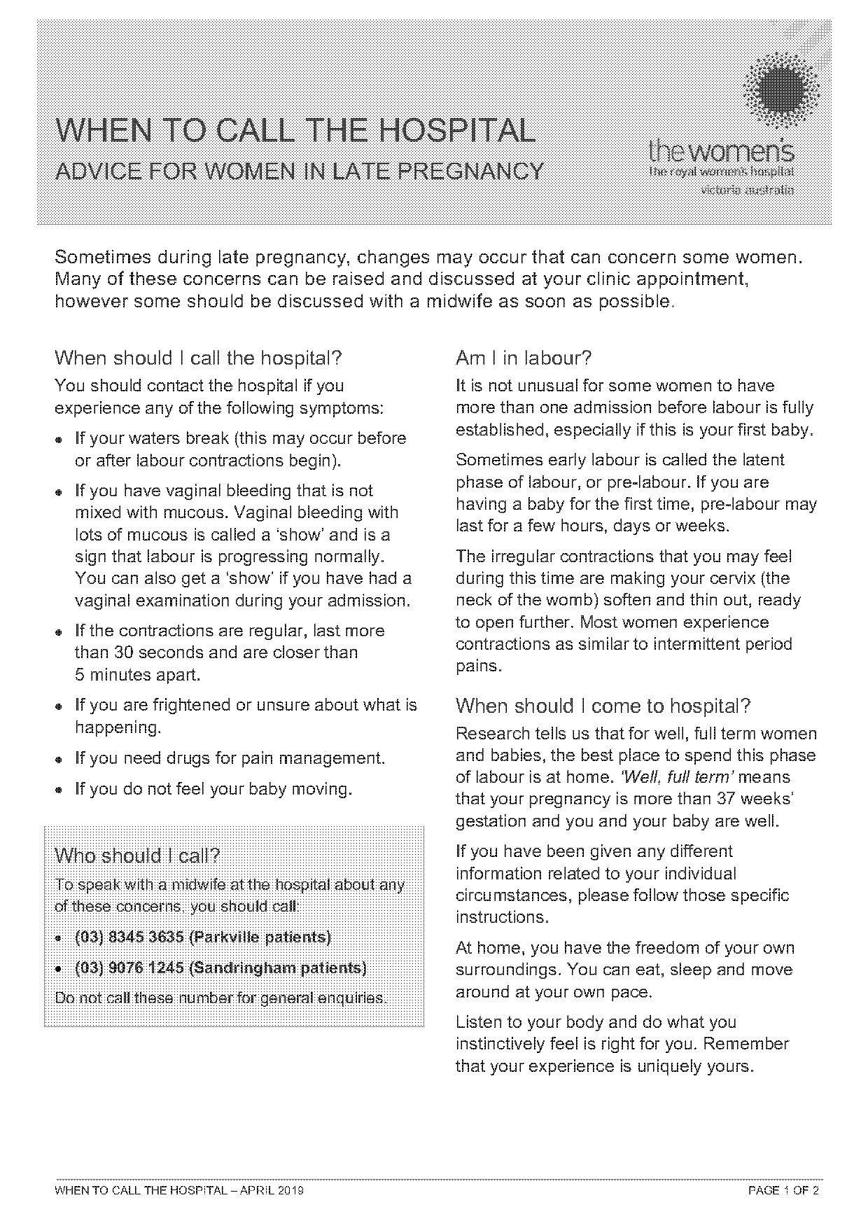 contractions end of pregnancy