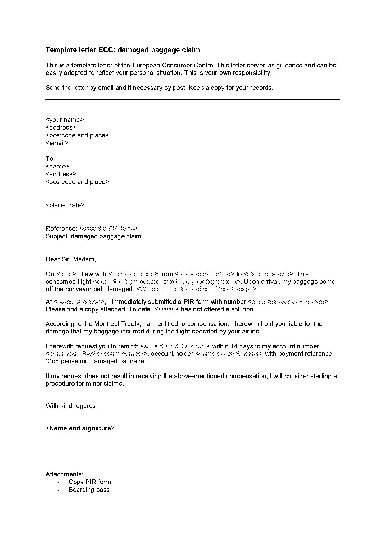 claim request email sample