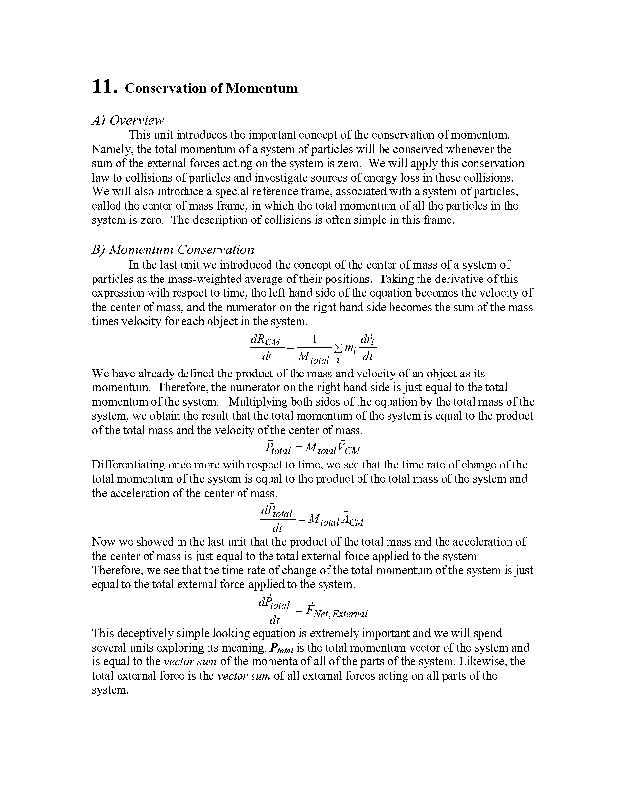 center of momentum reference frame