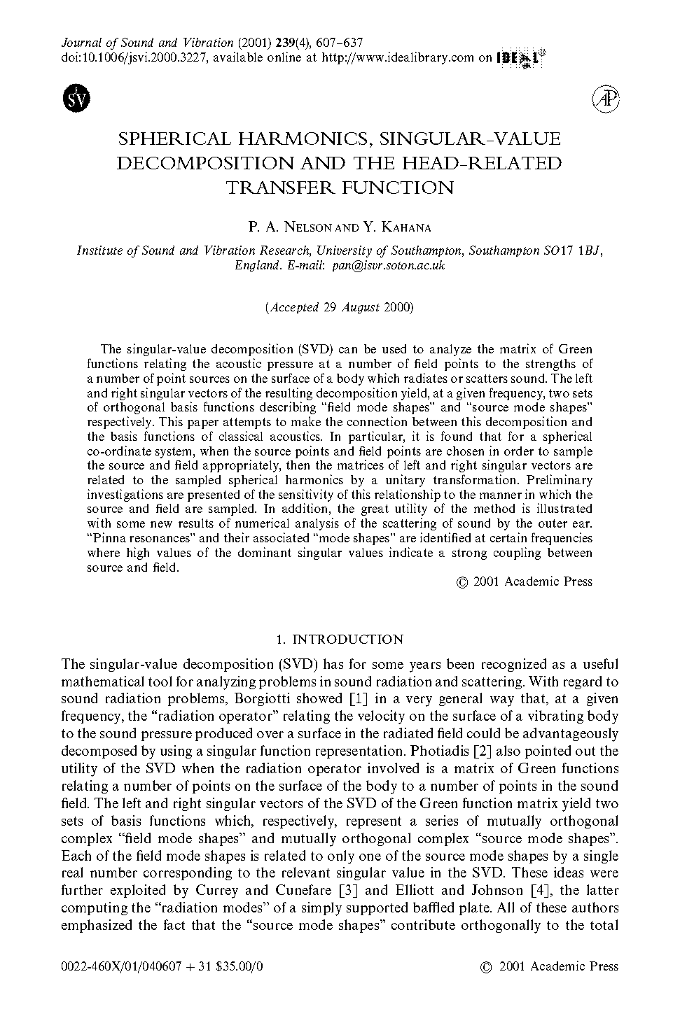 write spherical green function with spherical harmonics