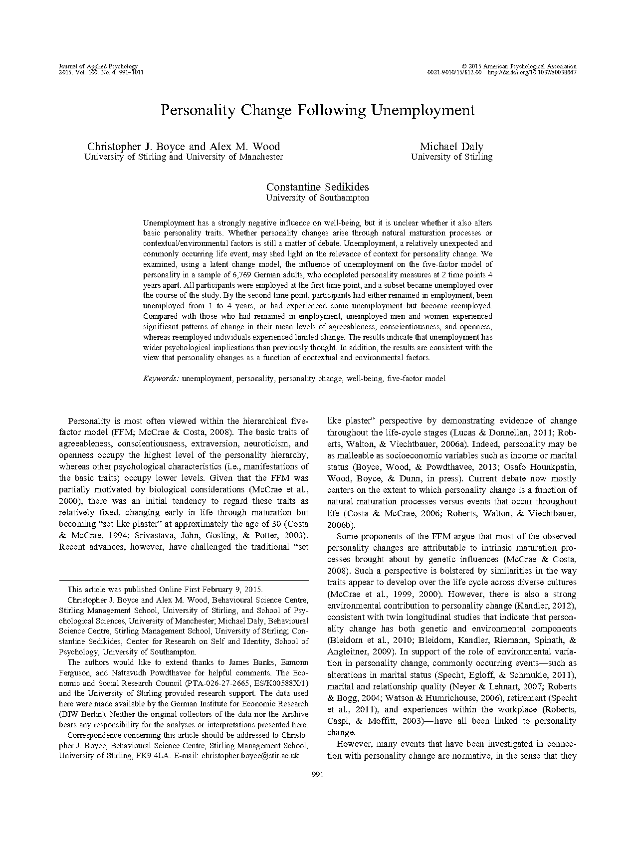 constan and change in a table