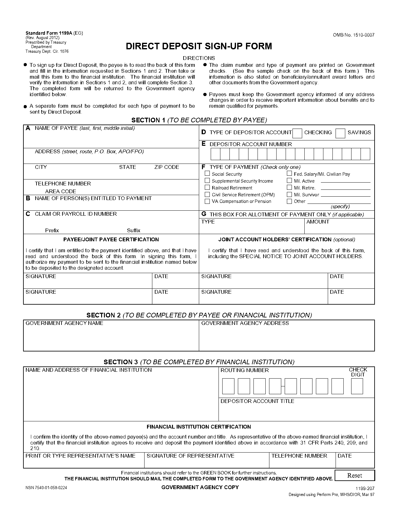 social security direct deposits