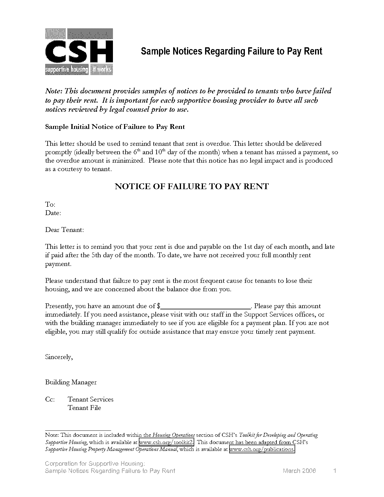 legal notice to company format