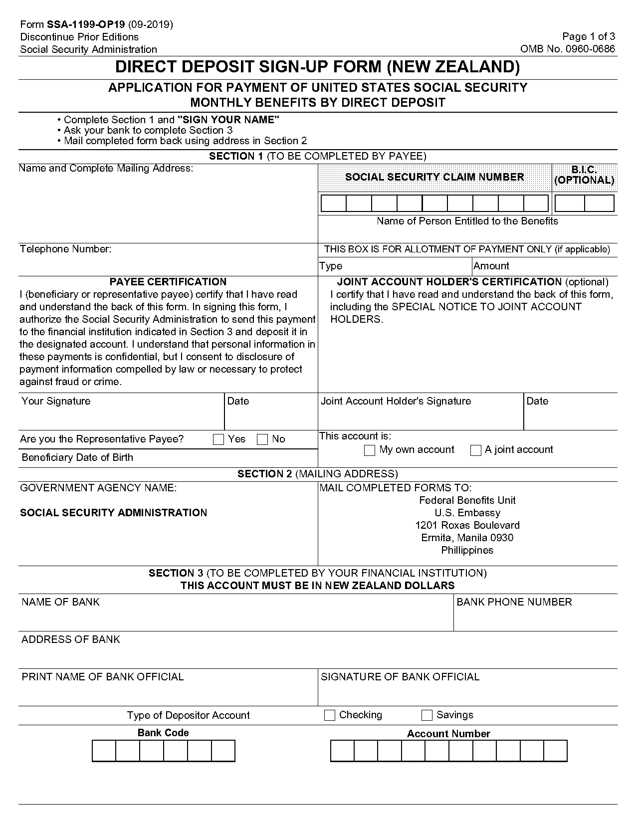 social security direct deposits