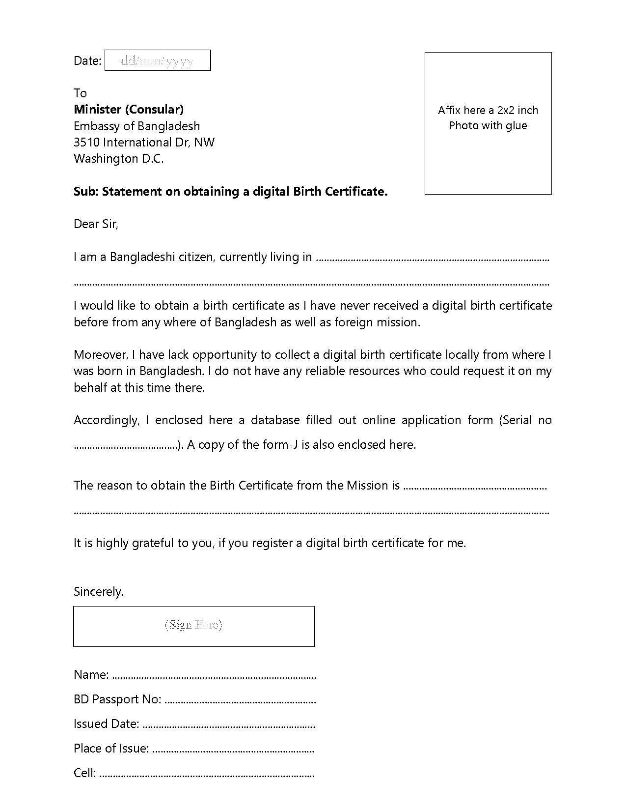 bd birth certificate form pdf