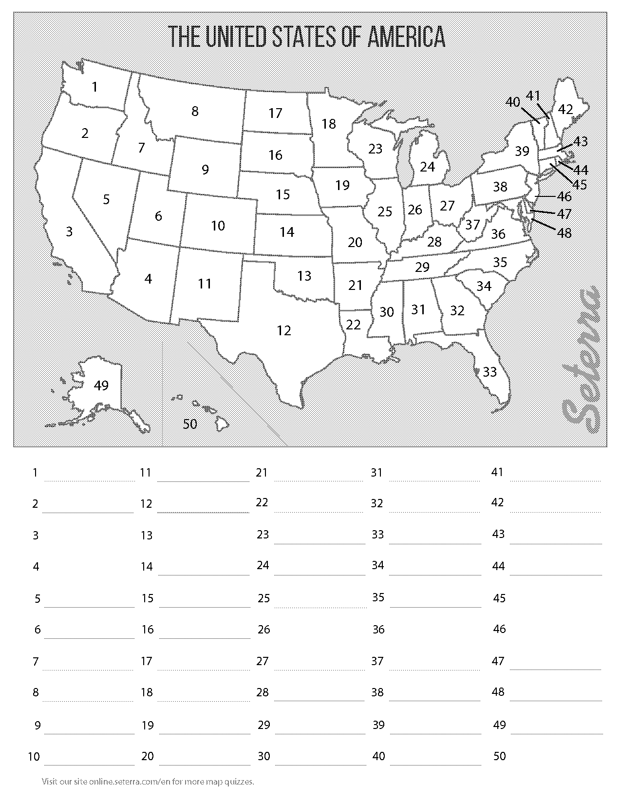 blank us map quiz printable