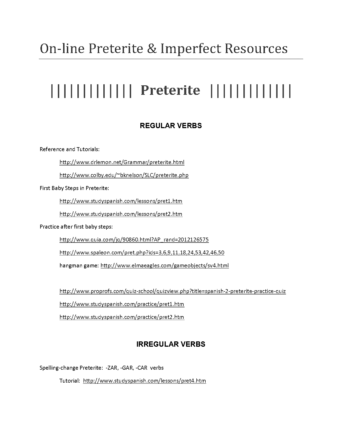 preterite and imperfect practice worksheet