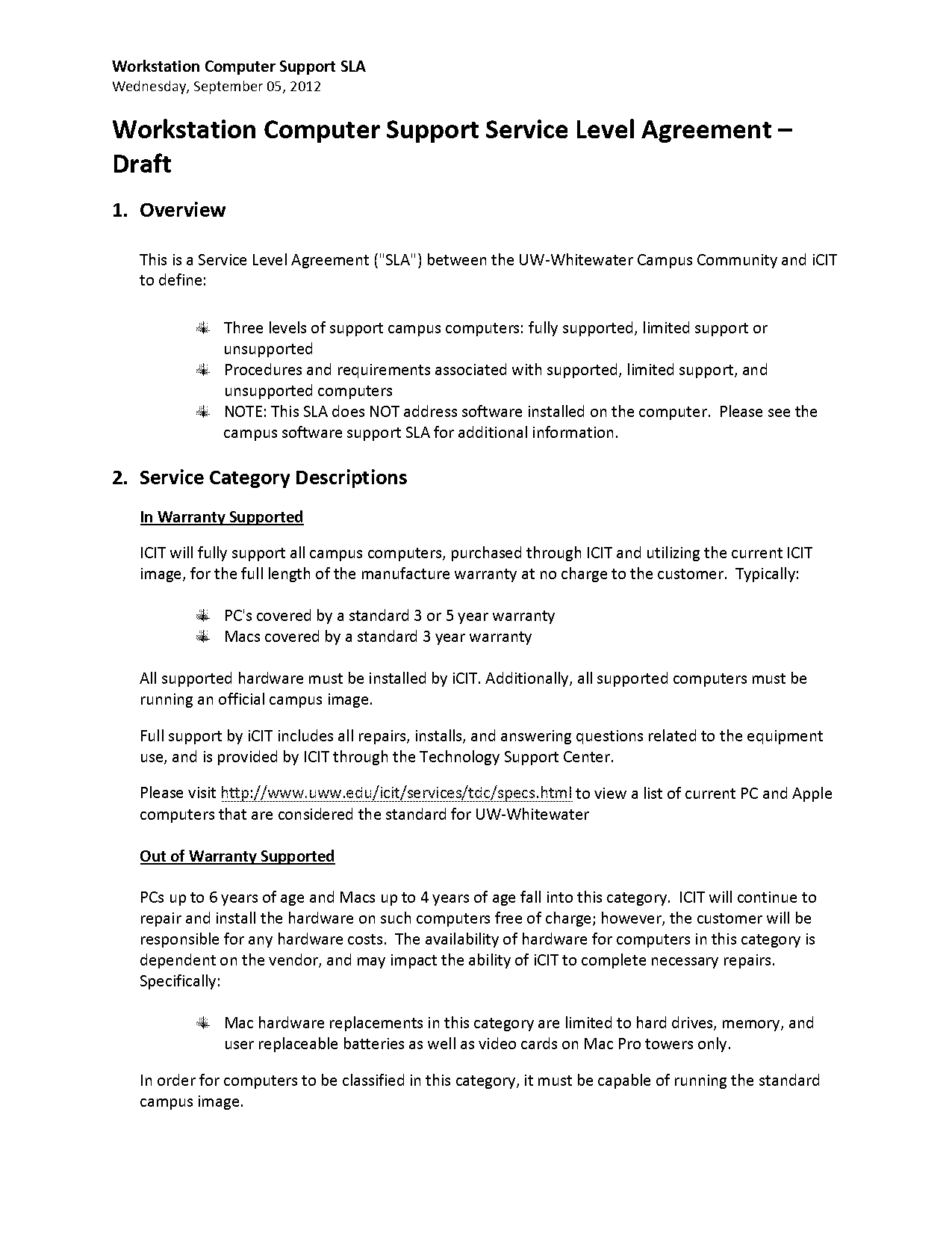 computer service agreement sample