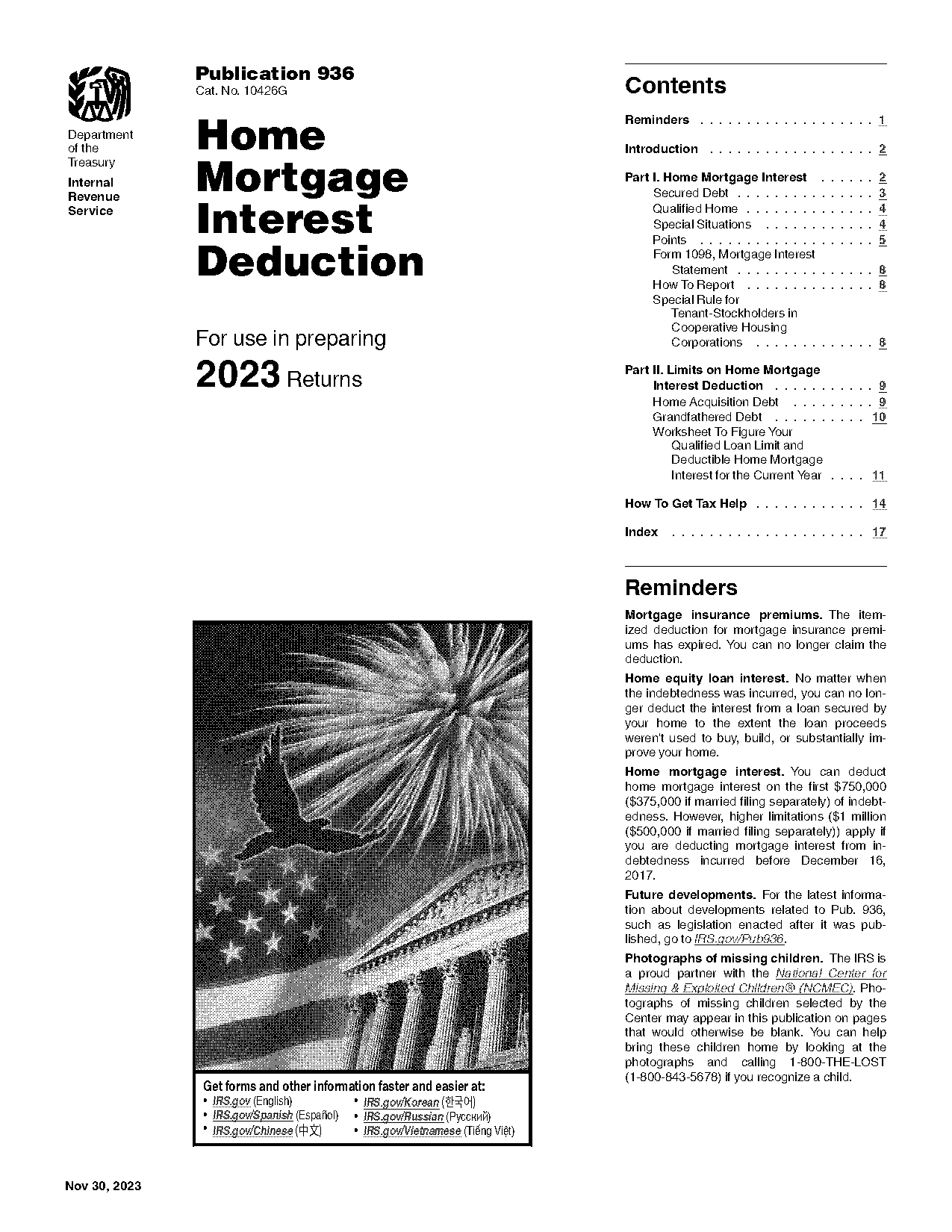 mortgage interest tax document