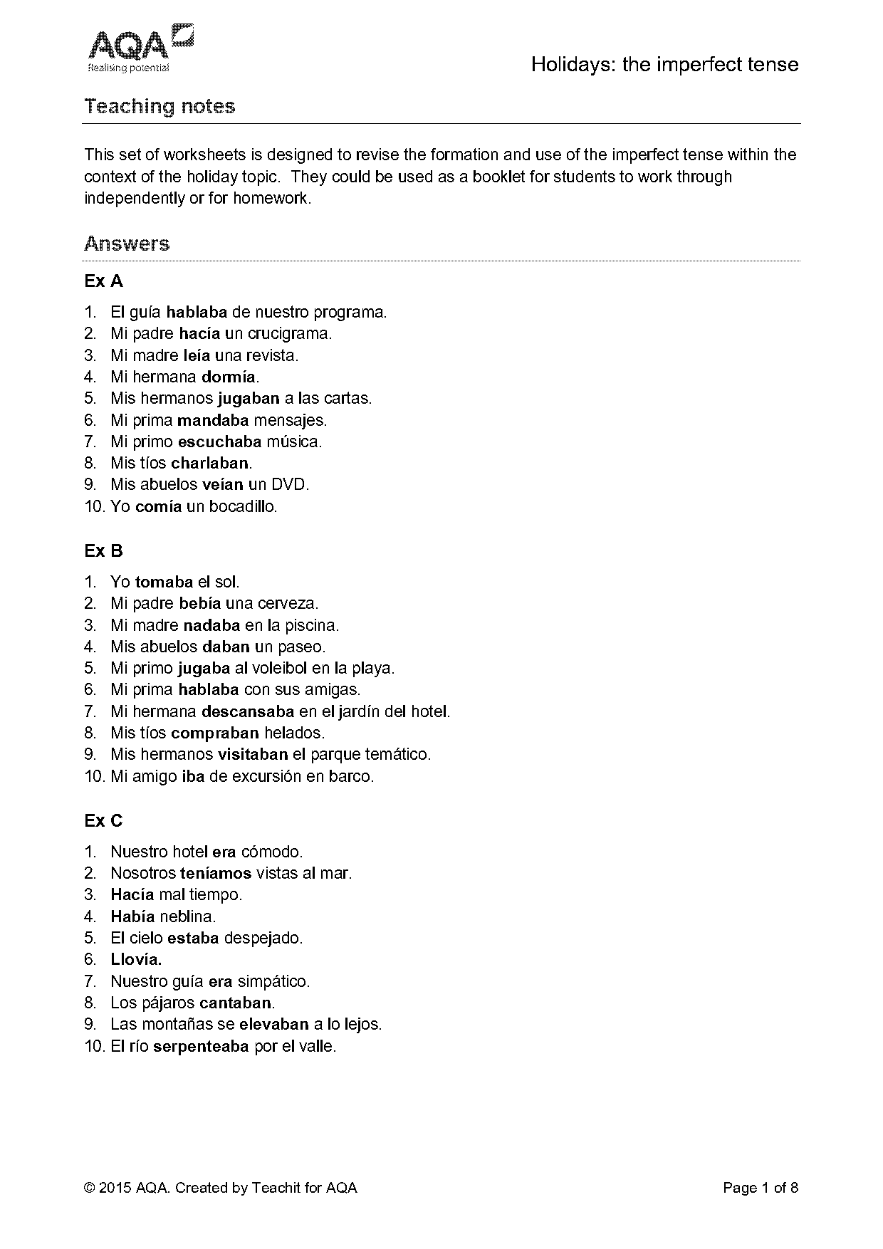 preterite and imperfect practice worksheet