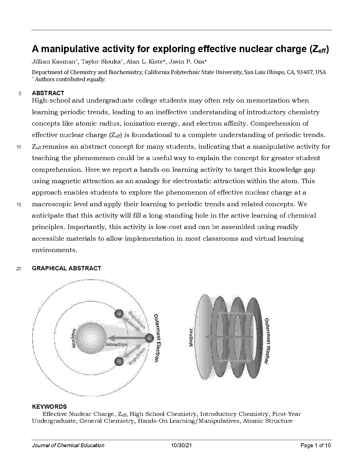 effective nuclear charge periodic table trend