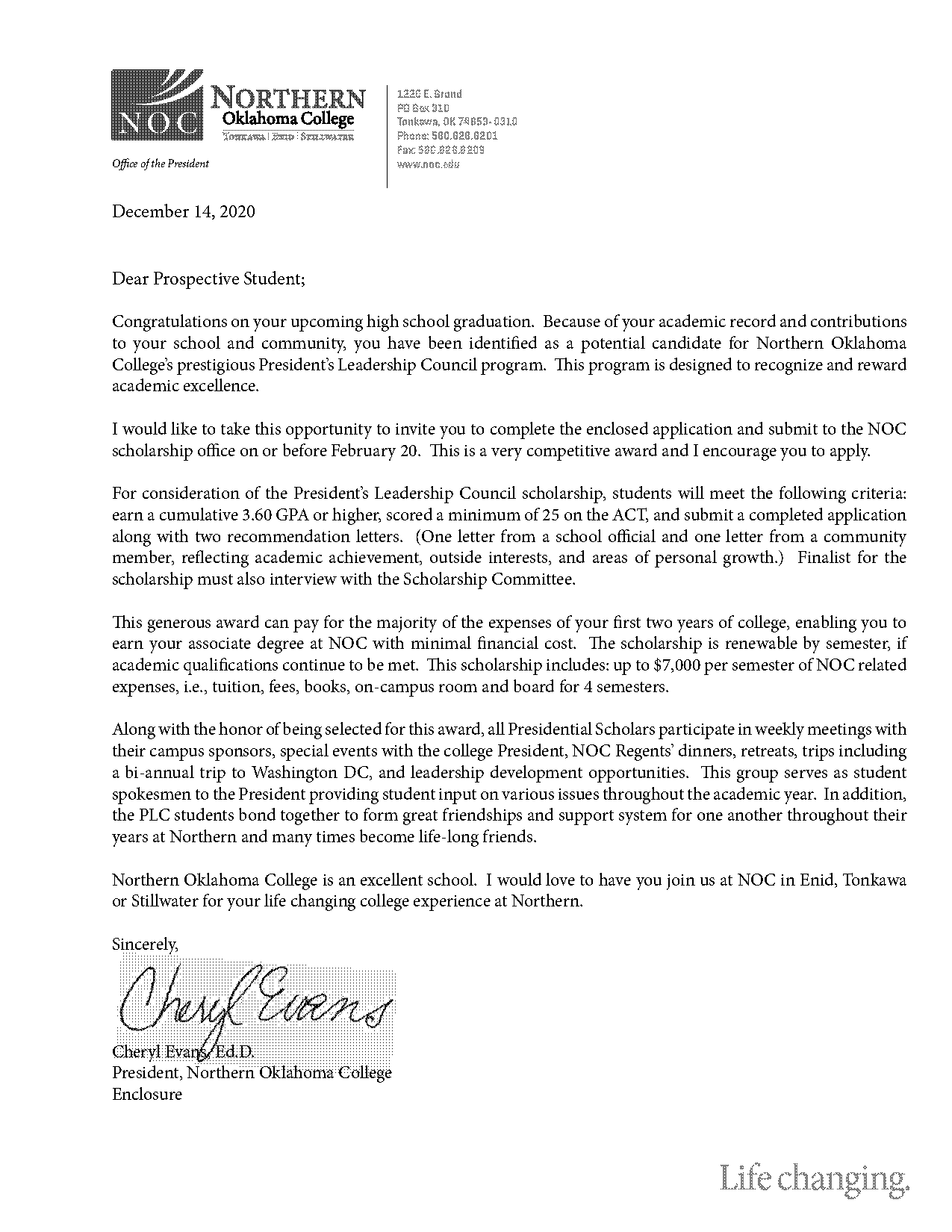 recommendation letter for noc from students