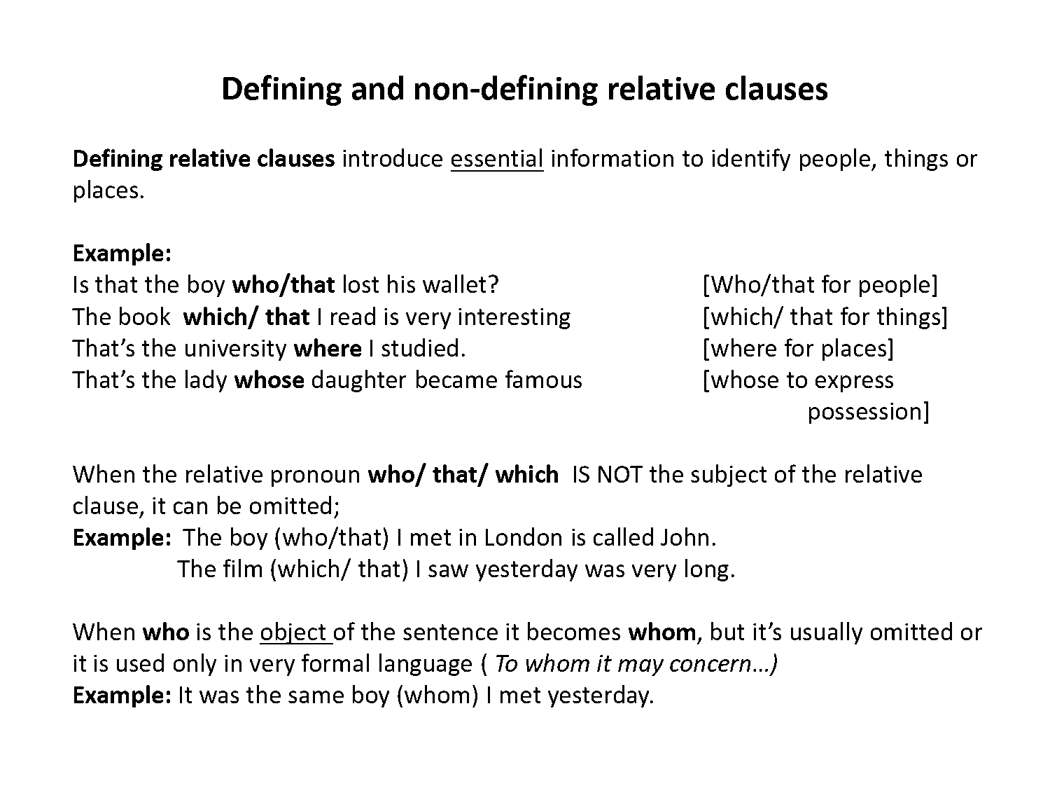 non defining relative clause examples