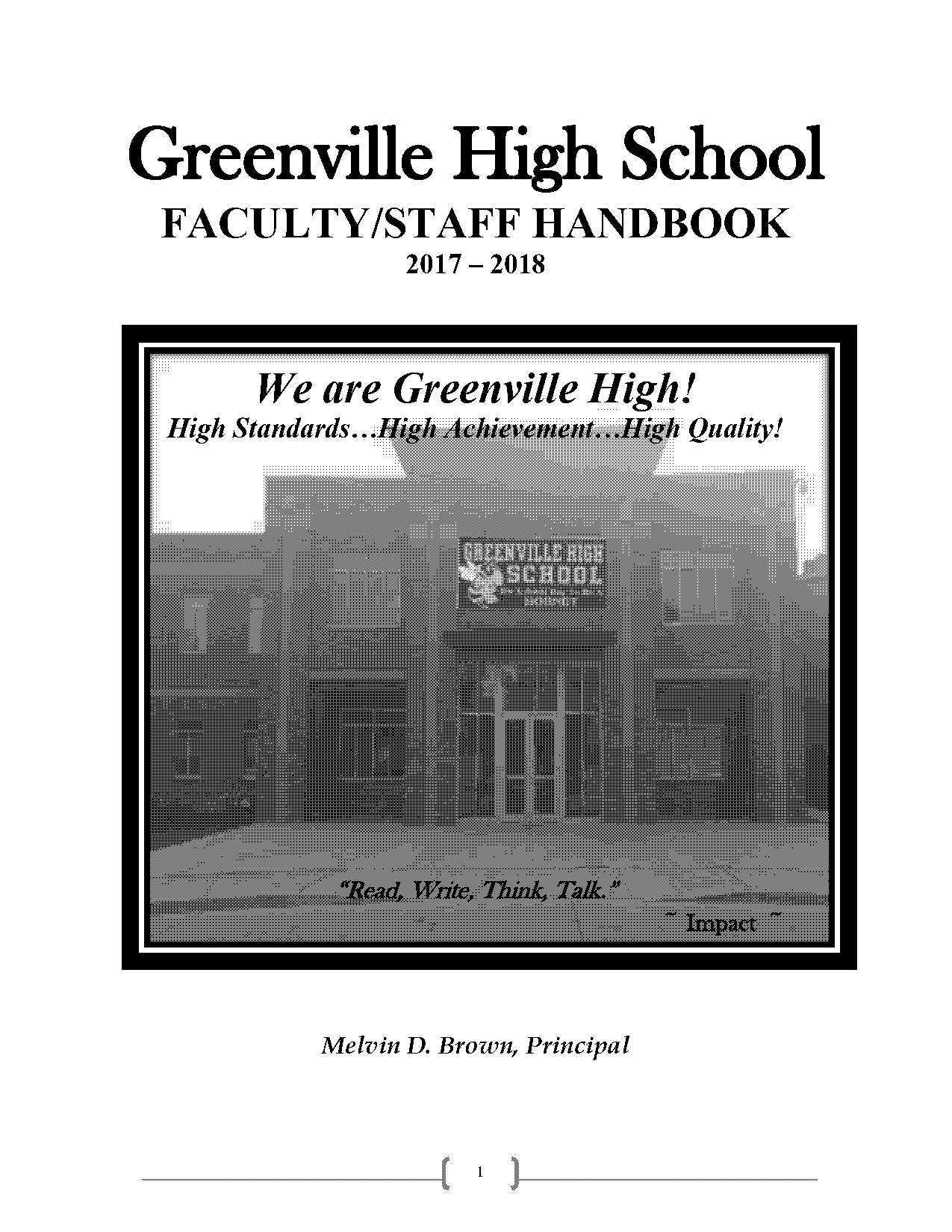 greenville high school mission statement