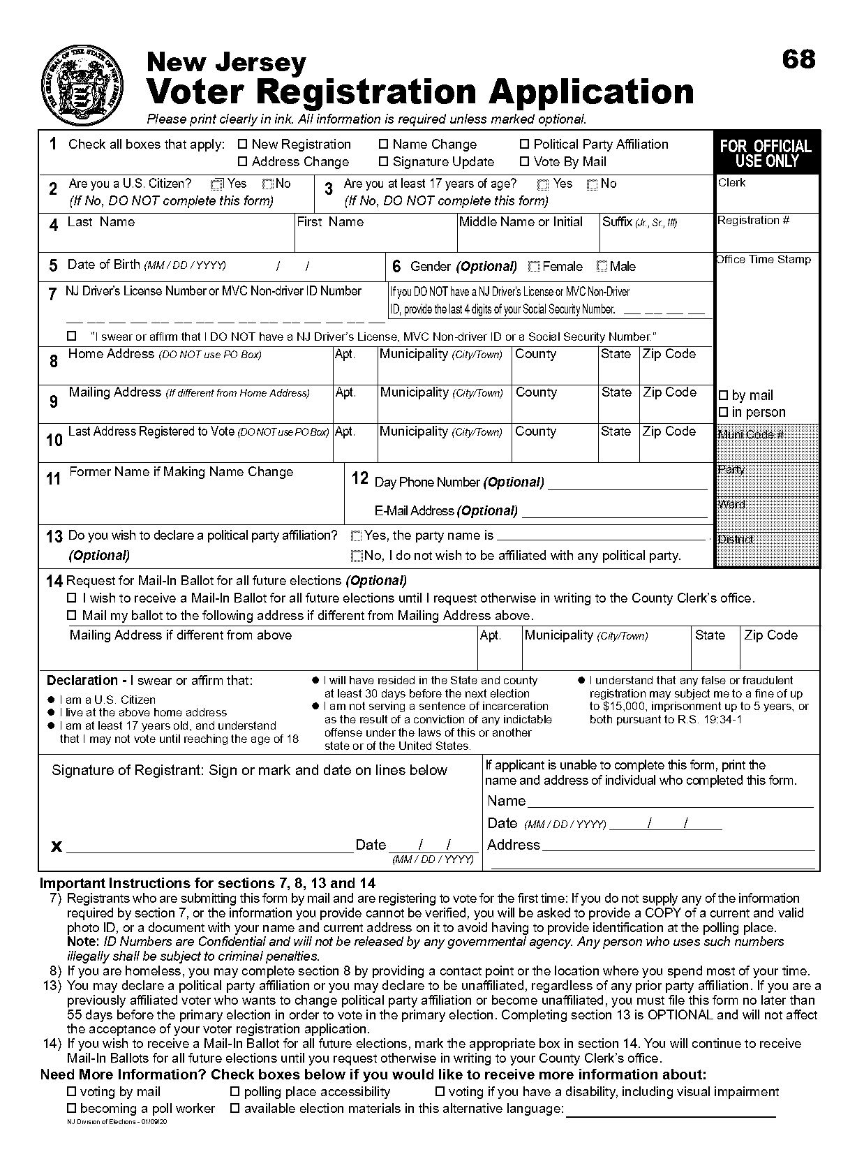 board election forms free template