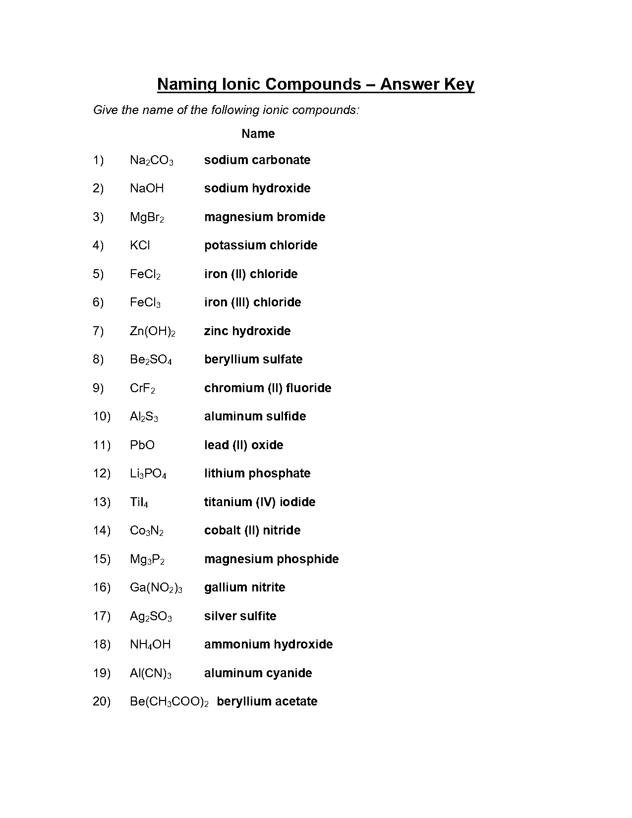 write the molecular formula and iupac name