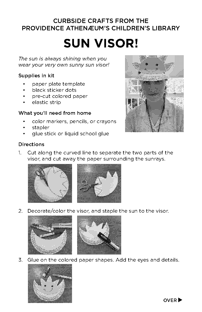 paper plate sun visor template